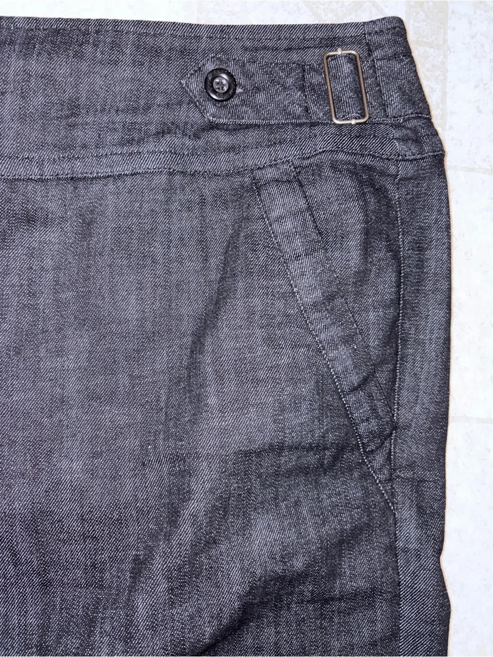 Y2K Boom Boom Jean Dark Wash Denim Straight Skirt PlusSize 3X Slit Back Pockets